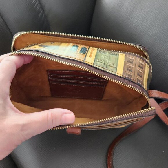 Patricia Nash leather artsy crossbody bag - Picture 4 of 5